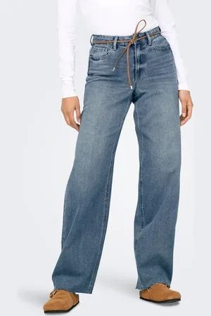ONLY Onlrita Medelhög Midja Lös Passform Jeans