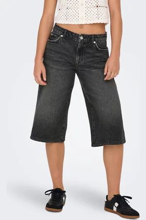 ONLY Onlcobain Medelhög Midja Lös Passform Denimshorts