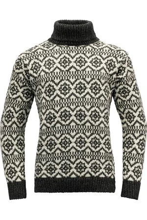 Devold Unisex Hoddevik Wool High Neck Anthracite/Off White