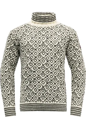 Devold Unisex Svalbard Sweater High Neck Offwhite/Anthracite