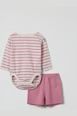 Polarn O. Pyret Set med body och shorts randigt