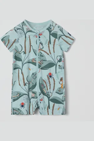 Polarn O. Pyret Kortärmad pyjamasoverall ödlor