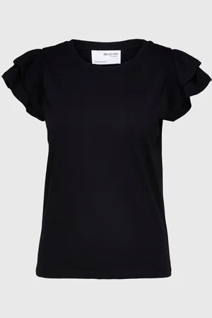 SELECTED Bomull Volang T-shirt