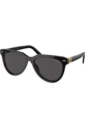 Miu Miu MU12ZSF Asian Fit 16K5S0 56 Svarta Solglasögon Kvinna