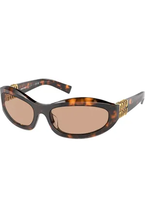 Miu Miu MU14ZSF Asian Fit 14L90H 61 Sköldpaddemönstradeshell Solglasögon Kvinna