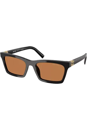 Miu Miu MUA05SF Asian Fit 16K10I 55 Svarta Solglasögon Kvinna