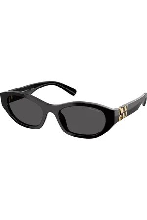 Miu Miu MUA03S 16K08Z 53 Svarta Solglasögon Kvinna