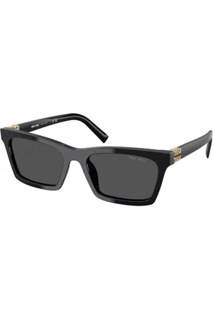 Miu Miu MUA05S 16K08Z 55 Svarta Solglasögon Kvinna