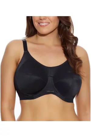 Elomi BH Energise Sports Bra Svart nylon D 100 Dam 