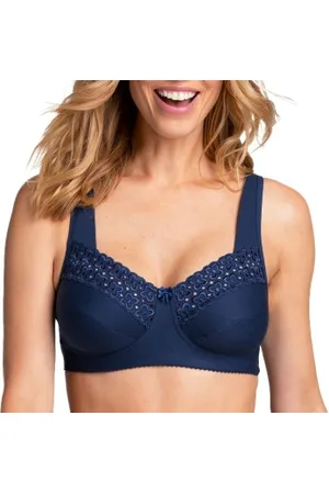 Miss Mary Miss Mary Broderie Anglais Soft Bra BH Mörkblå B 100 Dam