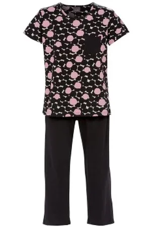 Trofé Trofe Bold Dots Pyjamas Svart mönstrad Large Dam