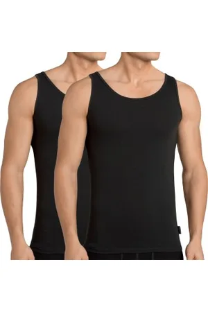 Sloggi 2P Men 24 7 Vest Svart bomull Large Herr