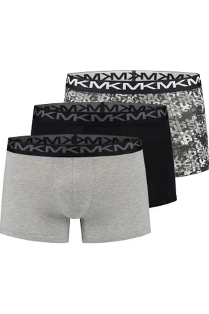Michael Kors Kalsonger 6P Fashion Boxer Brief Grå/Svart bomull Large Herr