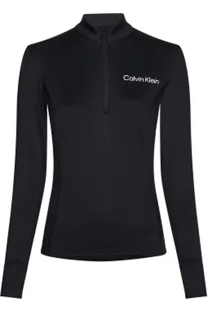 Calvin Klein Sport Essentials LS Knit Top Svart polyester Large Dam