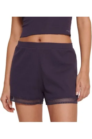 Sloggi GO Ribbed Short Mörklila bomull Small Dam