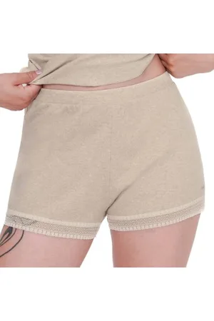 Sloggi GO Ribbed Short Grå bomull Medium Dam
