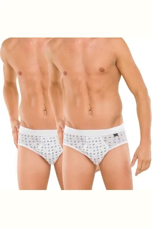 Schiesser Kalsonger 2P Essentials Sport Briefs With Fly Vit bomull Large Herr