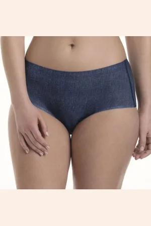 Anita Trosor Essentials Art High Waist Brief Jeansblå L/XL Dam