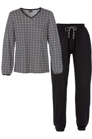 Trofé Trofe Decorative Pyjama Svart bomull Large Dam
