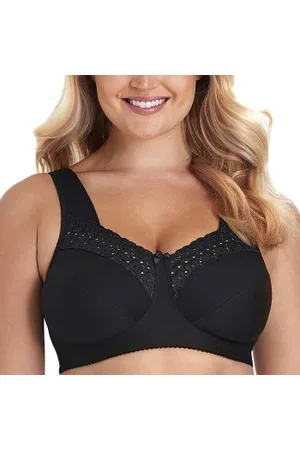 Miss Mary Miss Mary Broderie Anglais Soft Bra BH Svart B 80 Dam
