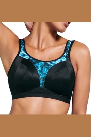 Freya BH Dynamic Soft Sports Bra Svart/Blå H 80 Dam