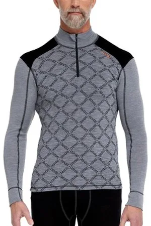 Dovre Half Zip Jacquard Baselayer Grön Mönstrad ull XX-Large Herr