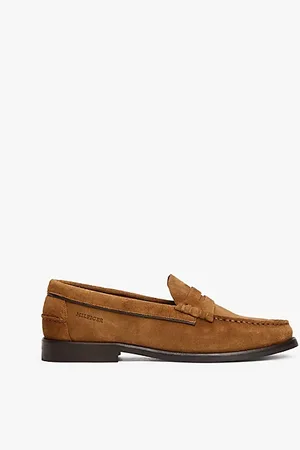 Tommy Hilfiger Embossed Logo Suede Loafers
