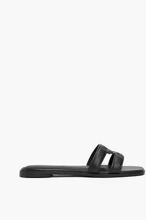 Tommy Hilfiger Leather TH Monogram Mules