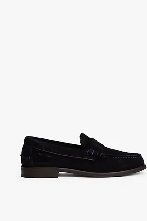 Tommy Hilfiger Embossed Logo Suede Loafers
