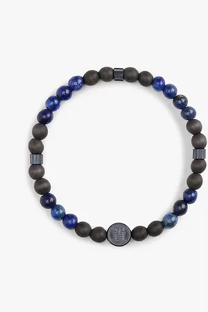 Tommy Hilfiger TH Monogram Lapis Bead Bracelet