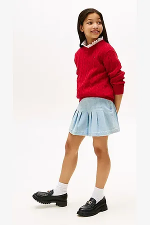 Tommy Hilfiger Denim Pleated Skirt