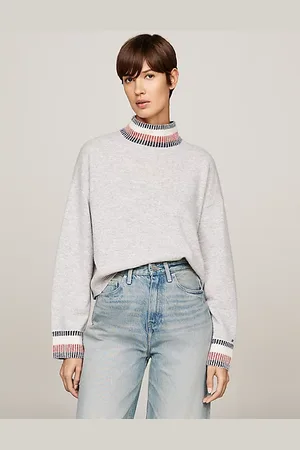 Tommy Hilfiger Mock Turtleneck Jumper With Cashmere