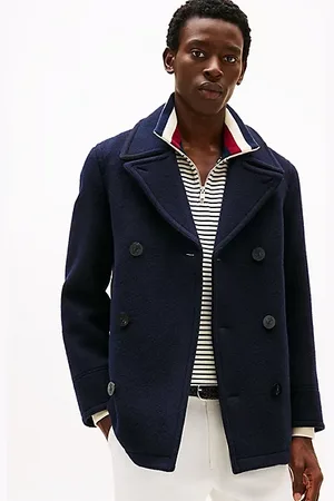 Tommy Hilfiger Wool Blend Double Breasted Peacoat