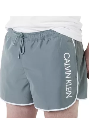 Calvin Klein Badbyxor Core Solid Short Runner Swim Shorts Grå polyester Large Herr