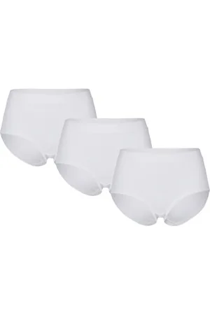 Pierre Robert Trosor 3P Cotton High Waist Brief Vit bomull Large Dam