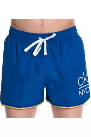 Calvin Klein Badbyxor Pride Short Runner Swim Shorts Blå polyester Large Herr