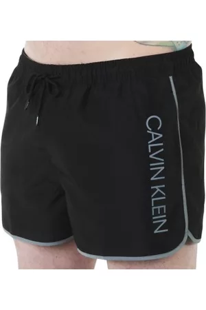 Calvin Klein Badbyxor Core Solid Short Runner Swim Shorts Svart polyester Large Herr