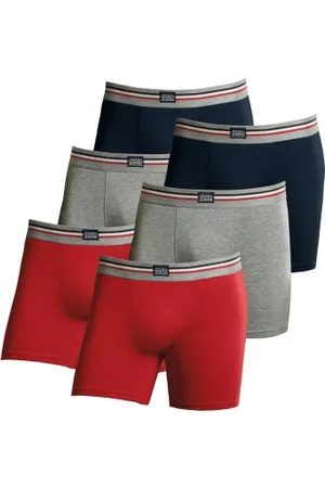 Jockey Kalsonger 6P Cotton Stretch Boxer Trunk Blandad Färg bomull 3XL Herr