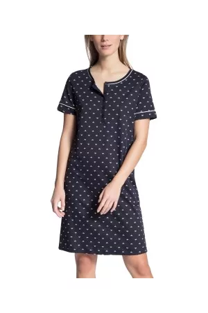 Calida Night Lovers Sleepshirt Mörkblå bomull Large Dam