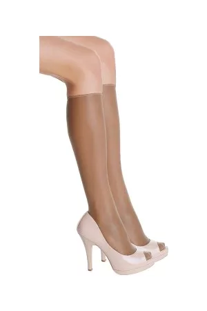 Dim Strumpbyxor 2P Sublim Voile Mi-Bas Knee-high Brun One Size Dam