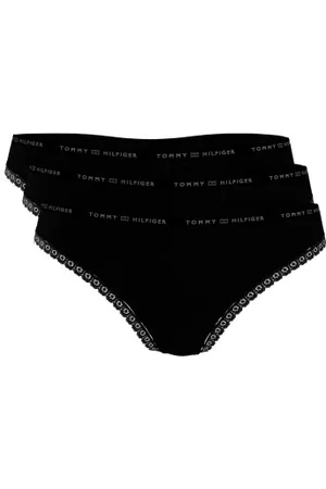 Tommy Hilfiger Trosor 3P Lace Brief Svart Large Dam