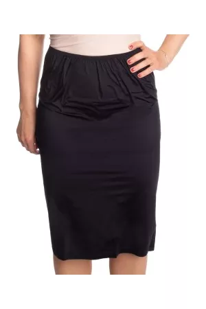 Trofé Trofe Slip Skirt Long Svart Large Dam
