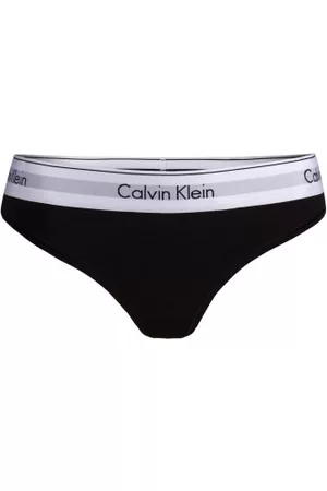 Calvin Klein Trosor Modern Cotton Plus Thong Svart XX-Large Dam