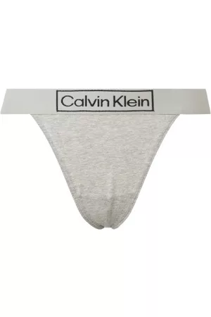 Calvin Klein Trosor Reimagined Heritage High Leg Thong Grå Large Dam
