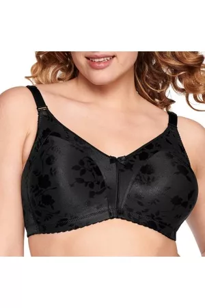 NATURANA BH Heritage Minimizer Soft Bra Floral Svart polyamid B 75 Dam