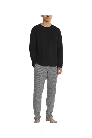 Marc O’ Polo Marc O Polo Men Crew Neck Lounge Set LS Svart bomull Large Herr