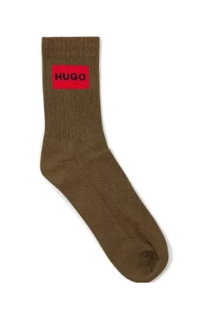 HUGO BOSS Strumpor 2P Label Rib Col Socks Brun Strl 39/42