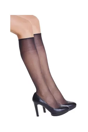 Dim Strumpbyxor 2P Sublim Voile Mi-Bas Knee-high Svart One Size Dam