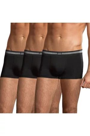 Jockey Kalsonger 3P Cotton Stretch Short Trunk Svart bomull 3XL Herr