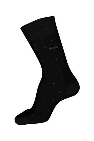 HUGO BOSS Strumpor Business Mercerized Cotton George Dots Sock Svart Strl 39/40 Herr